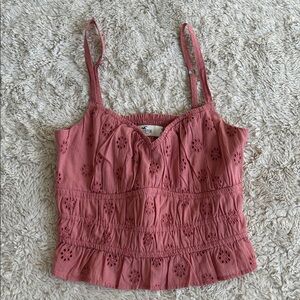 Hollister Dusty Pink Eyelet Camisole